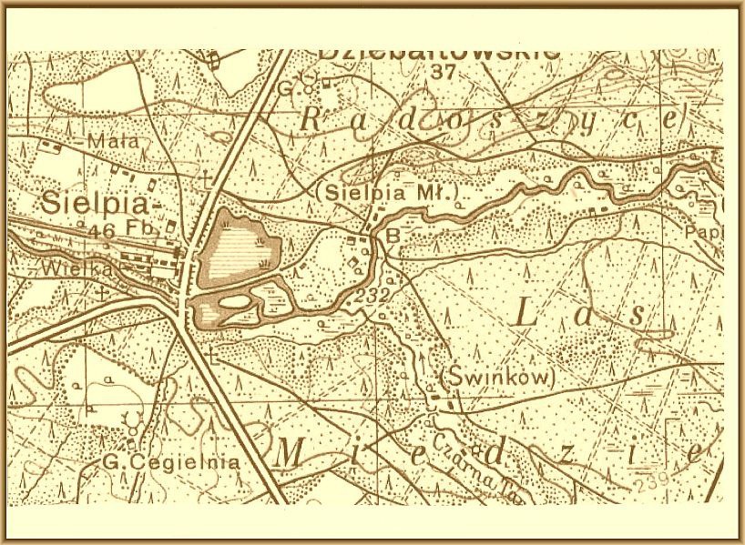 Sielpia Wielka mapa historyczna1937 rok